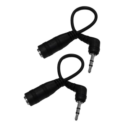 2.5mm Right Angled Male Plug to 3.5mm Female Stereo AUXs Sound Socket Power Adapter Converters Cable Right Angled Sound Cable