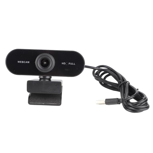 EBTOOLS 2K Full Webcam USB Camera with Built in Microphone, 360 Degree Rotation, Auto Focus Distance, Drive, for Live Broadcast, Net Class, Meeting (Black)