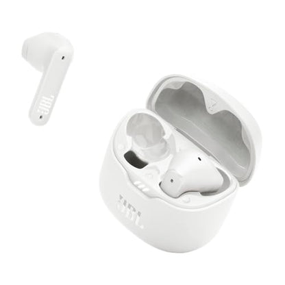 JBL Tune Flex - True Wireless Noise Cancelling Earbuds (White), Small | JBL Pure Bass Sound, Active Noise Cancelling with Smart Ambient, 4 mics for perfect calls, Up to 32 hours of battery life - color: White