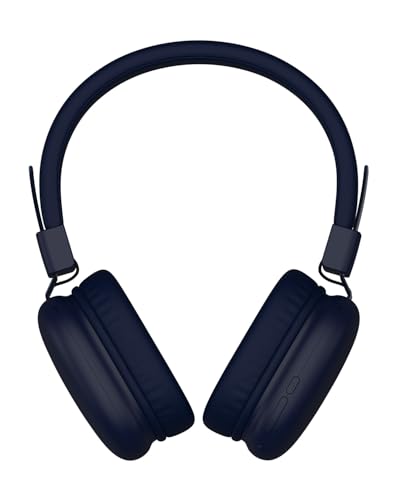 awatrue Kids Over-Ear Bluetooth Headphones, 85dBA Safe Volume, Navy Blue | Built-in Microphone, Bluetooth 5.4, Foldable, 50H Playtime, USB-C Charging - color: NavyBlue