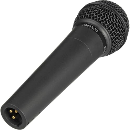 Behringer ULTRAVOICE XM8500 Dynamic Cardioid Vocal Microphone, Bundle with H&A XLR M to F Microphone Cable 25'