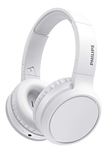 PHILIPS Trucker Bluetooth Headset, Wireless Headset with Noise-Canceling Microphone, 2-in-One Convertible Mono & Stereo Design Headphone (White) - color: White