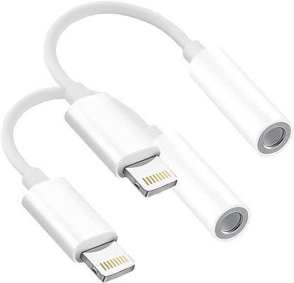 Headphone Adapters, 2 Pack 3.5mm Audio Aux Adapter Dongle | Compatible with iPhone 14 13 12 11 Pro XR XS Max X 8 7 6s Plus, Headphone/Earphone Jack