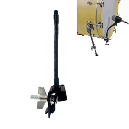 Drum Rim Microphone Clamp Percussion Microphone Mount Attachment for Drum Set Bass Drum Hoop, Drum Microphone Clip Holder with Tension Rod