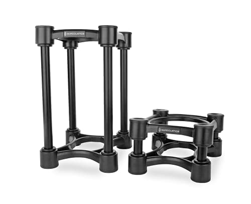 IsoAcoustics Iso-Stand Series Speaker Isolation Stands with Height & Tilt Adjustment: Iso-130 (5.1" x 6”) Pair - size: ISO-130 (13 x 15.2 cm)