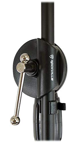 Rockville GIGSTAND Dual Metal Microphone Stand with (2) Mic Clips, 26.37” Detachable Boom Arm, Adjustable 31"-55" Height, Foldable Tripod Base