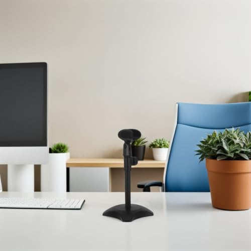 Hemobllo Adjustable Desktop Microphone Stand round Base, Portable and Compact Metal Mic Holder for Professional Studios and Podcasting, Height Adjustable Microphone Support