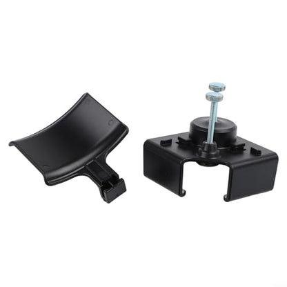 Adjustable Clamp-On Headphone Stand for Desk, Space-Saving Monitor Mount Holder for Gaming Headsets, ABS Desktop Organizer, Black