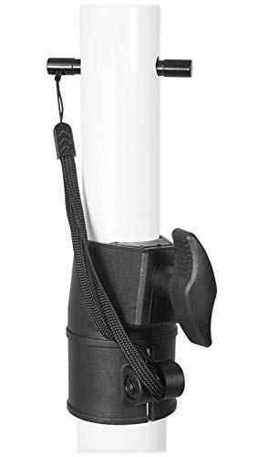 Rockville RVSM1 White Pair Adjustable Height Studio Monitor Speaker Stands | 33"-45" Height Range, 80 lb Capacity, EVA Isolation Pads, Steel Construction, Security Pin Lock