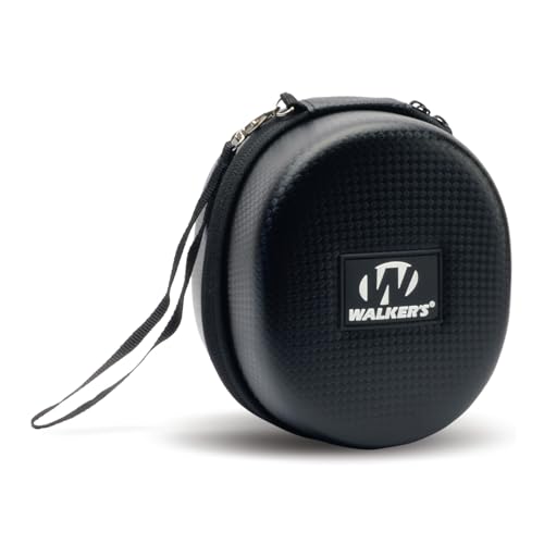 Walker's Razor Slim Electronic Earmuffs | Protective Case - color: Brown
