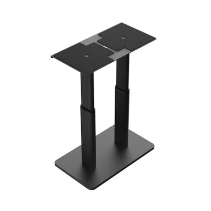Kanto SCH Universal Height Adjustable Center Channel Stand for Speakers up to Fifty lb - 15” to 24” Vertical Adjustment, Resonance Damping Design, Internal Cable Management - Black