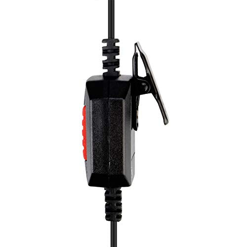Retevis RT48 Walkie Talkie Earpiece with Mic,IP66 Waterproof | Compatible with RT29G/RT29S/RT47/RT47V, Ailunce HD1/HD2/HA1G, Motorola EX500 Walkie-talkies, 2 Way Radio Earpiec(4 Pack)