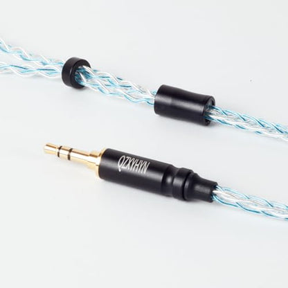 8 Core Braided Headphone Upgrade Cable, Headphone Replacement Cable, Silver-Plated Copper Upgrade Cable for KZ ZS10 Pro ZSX ZSN Pro AS16 CCA CA4 A10(Silver Blue, C PIN 3.5MM) - size: C PIN 3.5MM