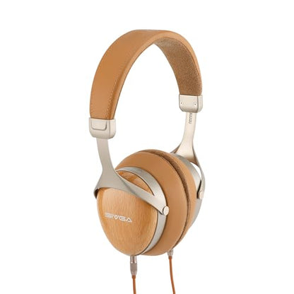 SIVGA SV021 Pro Beechwood Closed-Back Over-Ear Wired HiFi Headphones | 50mm dynamic driver and natural wooden housing deliver crisp, detailed high-fidelity sound. - color: Beechwood