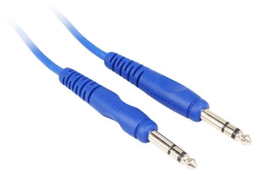 Rockville RCTR106 6' 1/4'' TRS to 1/4'' TRS Balanced Cable, 4-Pack | 2 Red & 2 Blue, 100% Copper Conductors, OFC Spiral Shield, Nickel-Plated 1/4" TRS Connectors, 4-Items