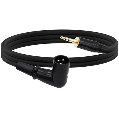 3.5mm TRS to XLR Female Balanced Audio Cable Adapter 1M | Right Angle XLR Female to 1/8 inch Male,HiFi Stereo Speaker Cord,for Smartphone Laptop Mixer Speaker - style: male to male