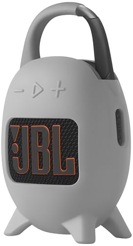 Geiomoo Silicone Carrying Case for JBL Clip 5, Protective Portable Scratch Shock Resistant Cover (Gray) - color: Gray