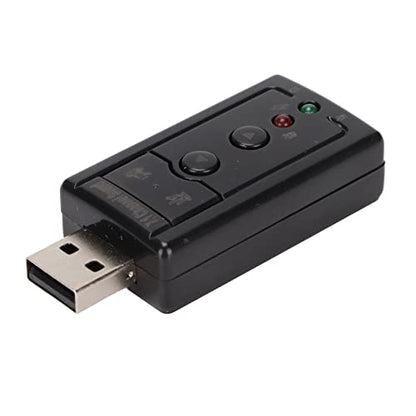 USB Sound Card, Virtual External Sound Card Built in Amplifier and Volume Controls with 3.5MM Ports and Microphone 7.1 Channel Sound Card