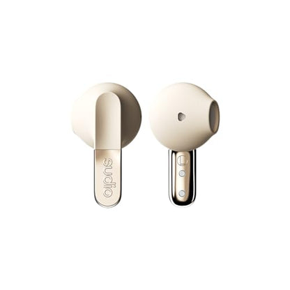 Sudio N3 True Wireless Bluetooth On-Ear Earbuds – High-Definition Sound, 30-Hour Playtime, Clear Calls, Sweat & Splash Resistant, Eco-Friendly Recycled Plastics (Sand) - color: Sand
