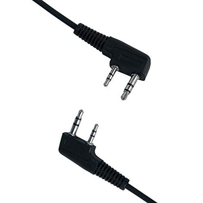 Tube Earpiece Compatible with Baofeng UV-5R | 1-Pack, K1 2-pin, acoustic tube, inline PTT mic; Compatible with UV-5R BF-888S H-777 RT21 TK-2402