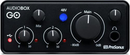 PreSonus AudioBox GO USB-C Audio Interface with Studio One Artist Software Pack & Isolation Recording Shield with CR3-X Studio Monitors