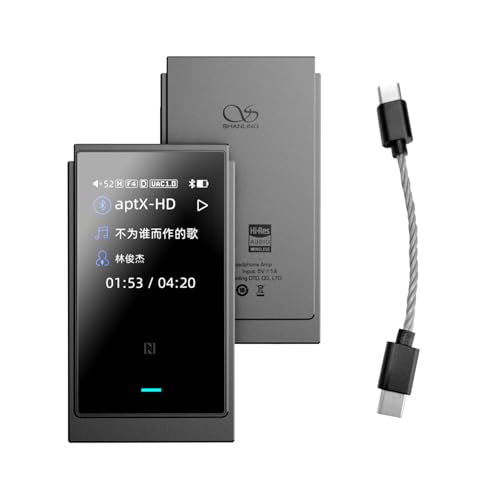 SHANLING UP6 Bluetooth Headphone Amplifier,USB DAC/AMP,Dual ES9069Q DAC,Support768kHz/32bit,DSD512,3.5mm+4.4mm Up to 626mW@32Ω,CVC8.0 HD Microphone,Music Mode/Game Mode/Car Mode (Grey+C-C Cable) - color: Grey+C-C Cable