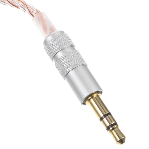 Kichvoe 5mm Silver-Plated Earphone Extension Cable 4-core Detachable Wired Headphone Replacement Cord for Home Audio and Portable Devices