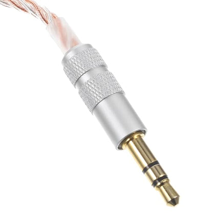 Kichvoe 5mm Silver-Plated Earphone Extension Cable 4-core Detachable Wired Headphone Replacement Cord for Home Audio and Portable Devices