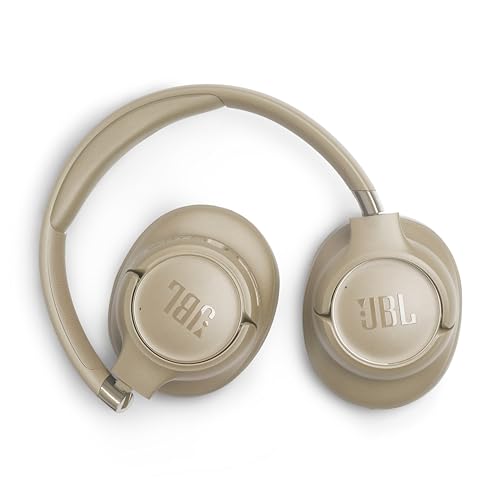 JBL Tune 780NC - Wireless Over-Ear Adaptive Noise Cancelling Headphones with Powerful Hi-Res JBL Pure Bass Sound and Spatial Sound, with Up to 76 Hours of Battery Life, Plus Speed Charge (Beige) - color: Beige