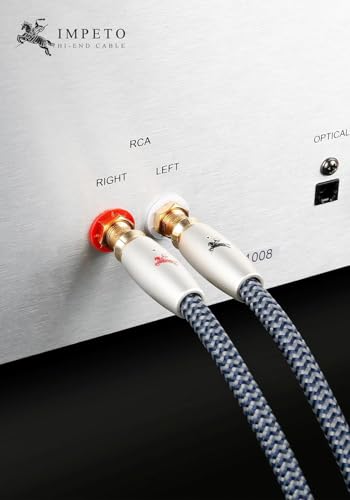Premium 2RCA Audio Cable, Dual Male to Male, 0.75m(2.4ft), 24K Gold-Plated, OFC, for Turntable/Amp/Speaker/Audio - color: 2RCA Cable, size: 2.4FT/0.75m
