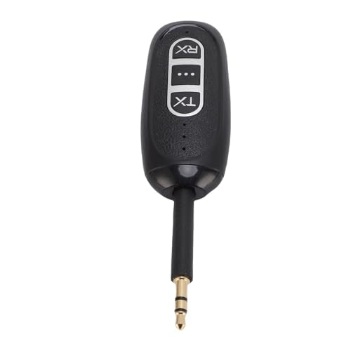 Jiawu Bluetooth 5.4 Transmitter Receiver Low Latency Audio Adapter for Smartphones Tablets and Laptops with Rotatable Audio Jack