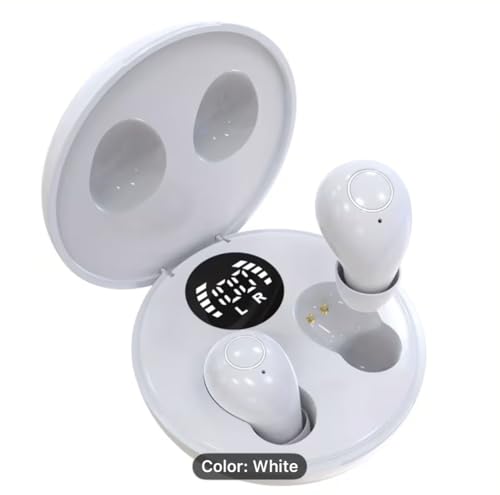 Invisible Wireless Earbuds for Sleep & Work, Mini Noise-Reducing Bluetooth Earphones, Comfortable in-Ear Design with Charging Case - color: Purple