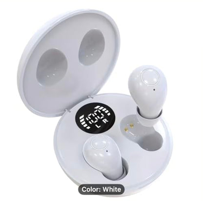 Invisible Wireless Earbuds for Sleep & Work, Mini Noise-Reducing Bluetooth Earphones, Comfortable in-Ear Design with Charging Case - color: Purple