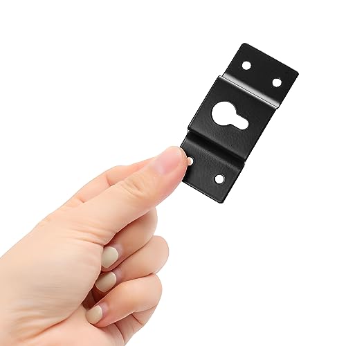 uxcell 5 Pcs Wall-Mounted Speaker Hanging Brackets, 7cm Long Speaker Mounting Clothing Rack Iron Hanger Plate Accessories for Surround Sound Box Audio Speaker, Black
