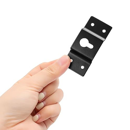 uxcell 5 Pcs Wall-Mounted Speaker Hanging Brackets, 7cm Long Speaker Mounting Clothing Rack Iron Hanger Plate Accessories for Surround Sound Box Audio Speaker, Black