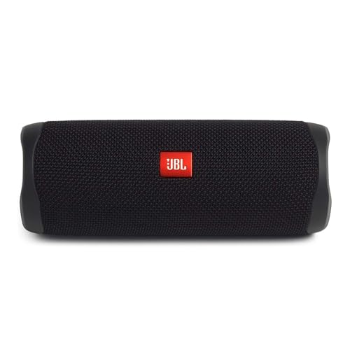 JBL FLIP 5, Waterproof Portable Bluetooth Speaker, Black, Small | Sounds better than ever, Bring the party anywhere, Make a splash with IPX7 waterproof design, A rainbow of colours - color: Black