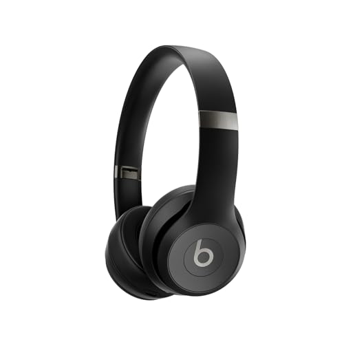 Beats Solo 4 - Wireless On-Ear Bluetooth Headphones, Up to 50-Hour Battery Life, Ultra-Lightweight Comfort, Powerful and Balanced Sound, Apple & Android Compatible - Matte Black - color: Matte Black, style: Standalone