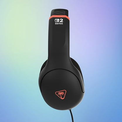 Turtle Beach Airlite Fit Wired Gaming Headset for Nintendo Switch 2, Lite | Works with Nintendo Switch OLED, Flip-to-Mute Mic, Comfortable Ear Cushions, 40mm Speakers, Lightweight, Charcoal Blue & Red - color: Charcoal Red/Blue
