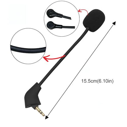 Hyperx Cloud 2 Mic Replacement, (Old Version Before 2021), Cloud X, Cloud II, Cloud Core, Cloud Pro Silver – Noise Cancelling Boom Microphone Compatible with Gaming Consoles, PC, 3.5mm Jack - style: Angle Jack Slot (Old Version Before 2021)