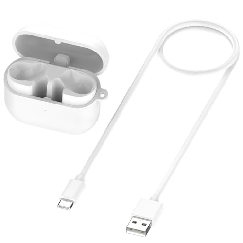 Charging Case Compatible for Samsung Galaxy Buds 3 FE Earbuds, Replacement Charger Case Cradle Dock Station (White) - color: White