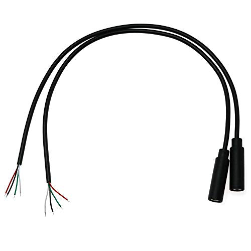 E-outstanding 3.5mm Female Jack to Bare End 2PCS Black TRRS 4 Pole 1/8" Plug Connector Audio Cable for Headphone Headset Earphone - size: Female
