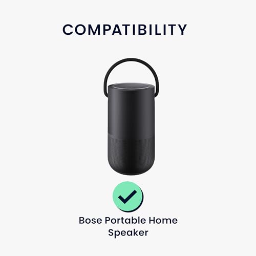 kwmobile Silicone Case for Bose Portable Home Speaker Case - Protective Cover for Mini Speaker - Sleeve Skin in Black