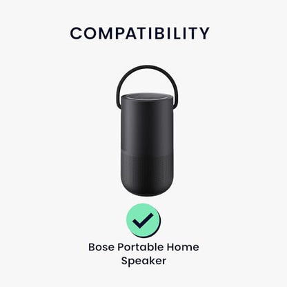 kwmobile Silicone Case for Bose Portable Home Speaker Case - Protective Cover for Mini Speaker - Sleeve Skin in Black