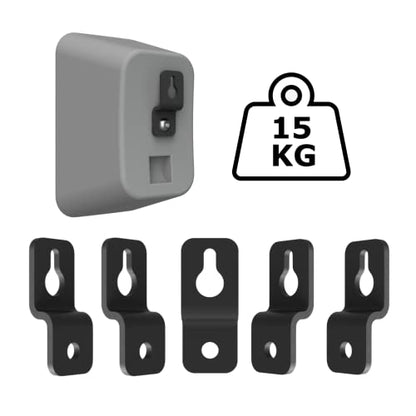 Speaker Wall Mount Brackets - Slim Satellite Design, Universally Compatible for Bose & Most Brands, Heavy Duty Holds 33 lbs, Industrial Metal, M5 M6 UNC 1/4-20 Screws (5 Pack, Black) - size: 5 Pack
