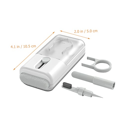 TOYANDONA 1Set Electronics Cleaning Kit Multipurpose Tool for Earphones Headphones and Keyboards with Soft Brush Keycap Puller and Cleaning Cloth Holder for Home and Office