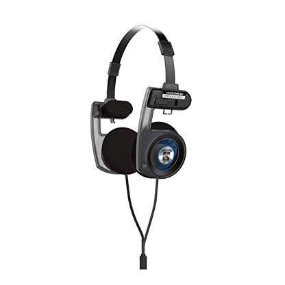 Koss Porta Pro Utility On-Ear Headphones, Stealth Grey Interchangeable Cord | Detachable Cord System, Collapsible Design