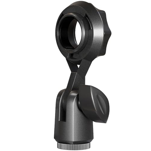 Condenser Microphone Holder For 22 Mm/0.9 Inch Microphones Standard Connector Thread Compatible With Stand Devices With 3/8 Adapter Nut Adapts To Screw-In Microphones