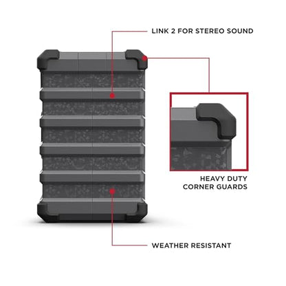 ION Trailblazer Summit All-Weather Durable iPX5 Water-Resistant Wireless Bluetooth Speaker and FM Radio
