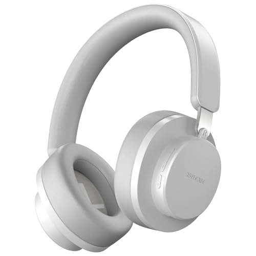 Noise Cancelling Headphones Wireless Bluetooth, Over Ear Headphone Bluetooth with Microphone, Cancelling Wireless Headphones Over Ear, 65h Playtime, Clear Calls, Comfort Fit for Travel (Grey) - color: Grey
