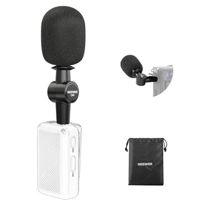 NEEWER 3.5mm TRS Omnidirectional Mini Microphone for DSLR Camera Recorder Vlog Podcast Interview, Compatible with Rode Wireless GO II DJI Mic CM28 CM31 Transmitter, CM4 - style: CM4 Mic